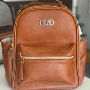 Itzy Ritzy Mini Diaper Bag Cognac Backpack NWT